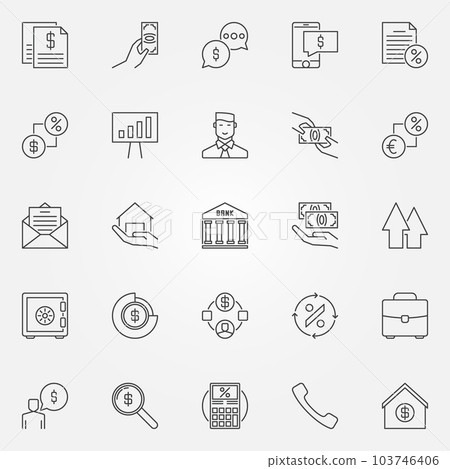 Loan icons set 103746406