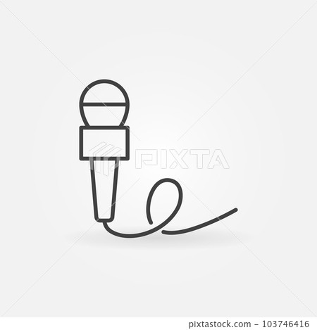 Microphone line icon - vector symbol Microphone line icon - vector symbol 103746416
