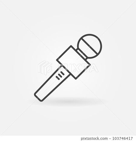 Microphone line vector icon. Mic symbol Microphone line vector icon. Mic symbol 103746417
