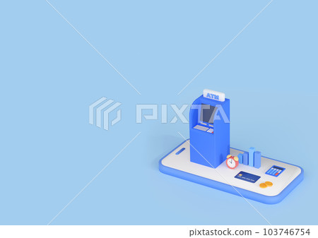 3DCG｜ATM、網上銀行、網上證券 103746754