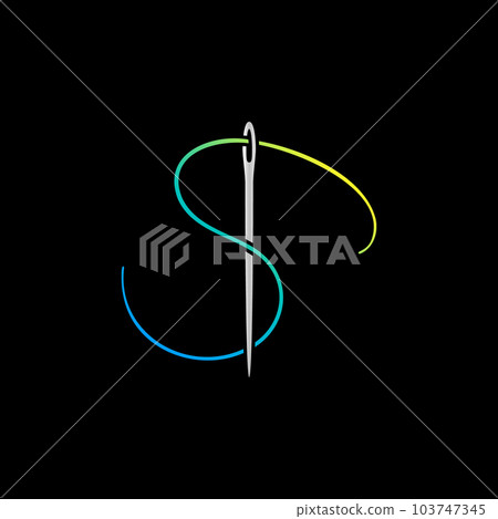 Needle for Sewing vector Tailoring concept colorful icon or sign Needle for Sewing vector Tailoring concept colorful icon or sign 103747345