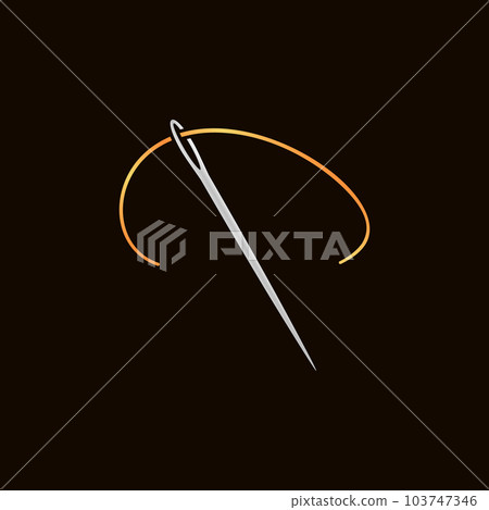 Needle for Sewing vector minimal Tailoring concept colorful icon 103747346