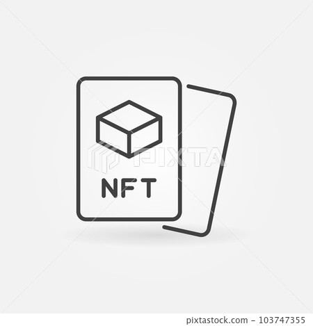 NFT Non-fungible Token Cards vector concept icon in thin line style NFT Non-fungible Token Cards vector concept icon in thin line style 103747355