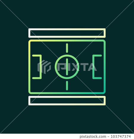 Soccer Field outline colored icon - vector Football Pitch sign 103747374