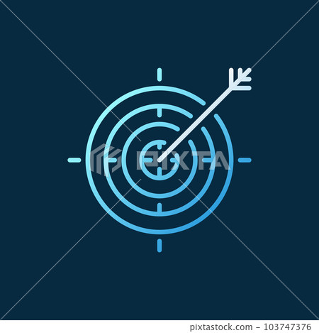 Target vector linear colorful icon on dark background Target vector linear colorful icon on dark background 103747376