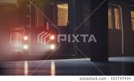 dark empty underground metro station dark empty underground metro station 103747434