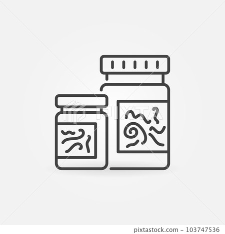 Anti-Helminth Drugs vector concept outline icon or sign 103747536