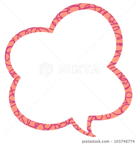 Speech bubble frame red pop cute Speech bubble frame red pop cute 103748774