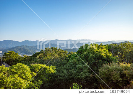 Mt. Tsurugi seen from Bizan Park in Tokushima City 103749094