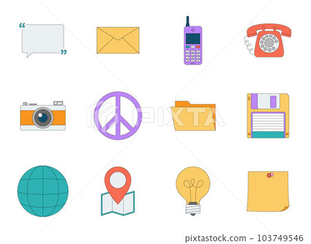 Miscellaneous Elements. Thin Line Icon Set Miscellaneous Elements. Thin Line Icon Set 103749546