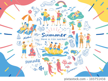 人們享受夏天 103751438