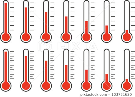 溫度計簡單矢量插圖集 103751620