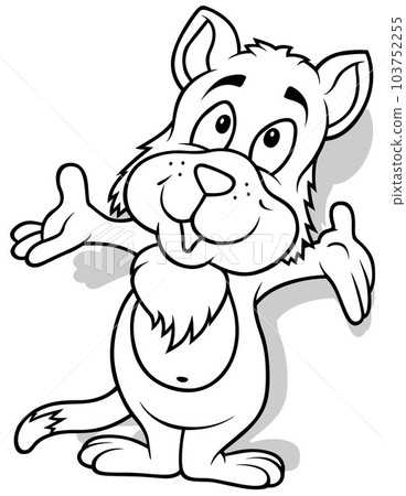Drawing of an Kitty with Open Arms 103752255