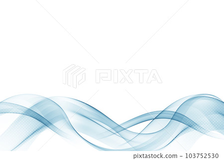 Blue flow of wavy lines in blue with halftone effect 103752530