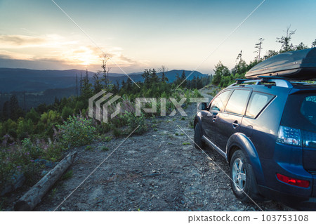 car for traveling with a mountain road car for traveling with a mountain road 103753108