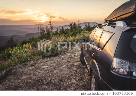 car for traveling with a mountain road car for traveling with a mountain road 103753109