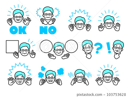 面部設置老人 面部設置老人 103753628