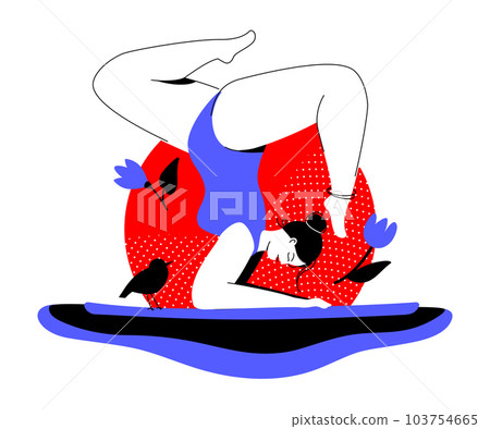 To do yoga - colorful flat design style illustration 103754665