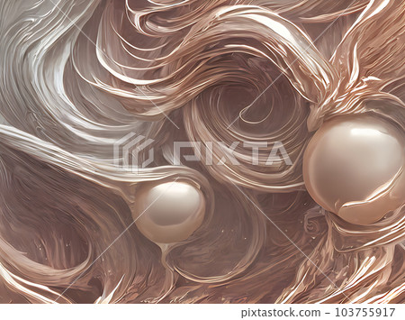 Vintage matte rose gold flower with swirls. 103755917