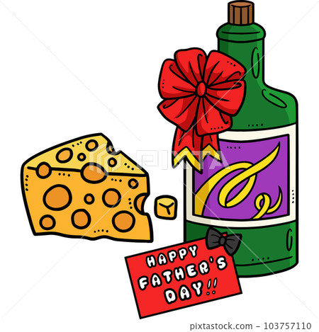 Happy Fathers Day Cartoon Colored Clipart  103757110