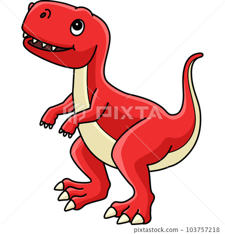 Tyrannosaurus Animal Cartoon Colored Clipart  103757218