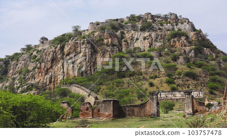 Fortress walls of Gooty Fort, Anantpur, Andhra Pradesh, India. Fortress walls of Gooty Fort, Anantpur, Andhra Pradesh, India. 103757478