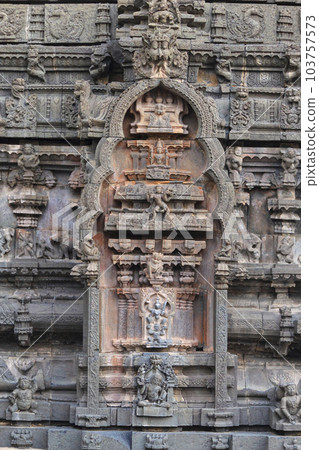 Carved Details on the Bugga Rmalingeswara Temple, Tadipatri, Andhra Pradesh, India. 103757573
