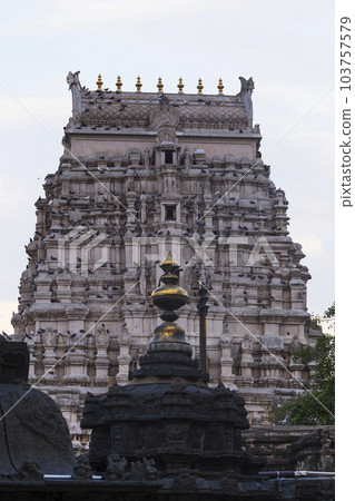 Main West Side Gopuram of Bugga Ramlingeswara Temple, Tadipatri, Andhra Pradesh, India. 103757579