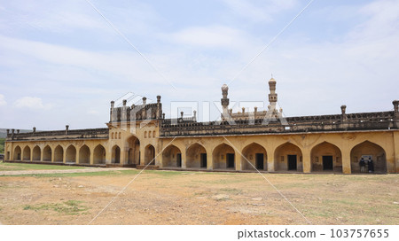 View of Main Entrance for the Jumma Masjid, Gandikota Fort, Kadapa, Andhra Pradesh, India. View of Main Entrance for the Jumma Masjid, Gandikota Fort, Kadapa, Andhra Pradesh, India. 103757655