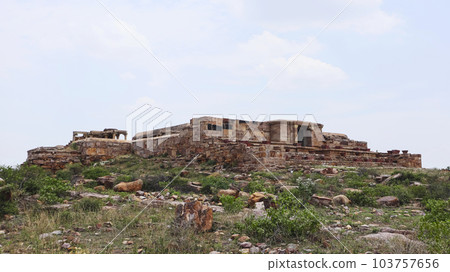 View of Raghunatha Swamy Temple situated in the Bank of Penna River, Gandikota Fort, Kadapa, Andhra Pradesh, India. View of Raghunatha Swamy Temple situated in the Bank of Penna River, Gandikota Fort, Kadapa, Andhra Pradesh, India. 103757656
