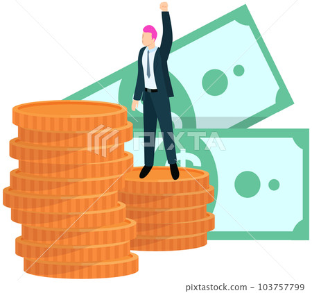 Success banner. Winner vision, reaching the goal, business target. Successful teamwork strategy 103757799