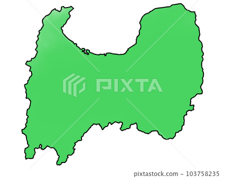 Slightly loose Toyama prefecture map 103758235