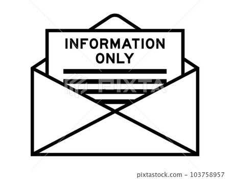 Envelope and letter sign with word information only as the headline Envelope and letter sign with word information only as the headline 103758957