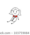 Vector illustration of a cute cartoon  103759084