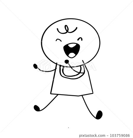 Vector illustration of a cute cartoon  103759086