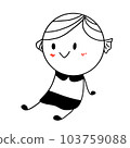 Vector illustration of a cute cartoon  103759088