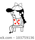 Vector illustration of a cute cartoon  103759136