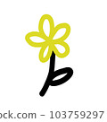 Flower icon on white background for graphic and web design. Simple vector sign. Internet concept symbol for website button or mobile app 103759297