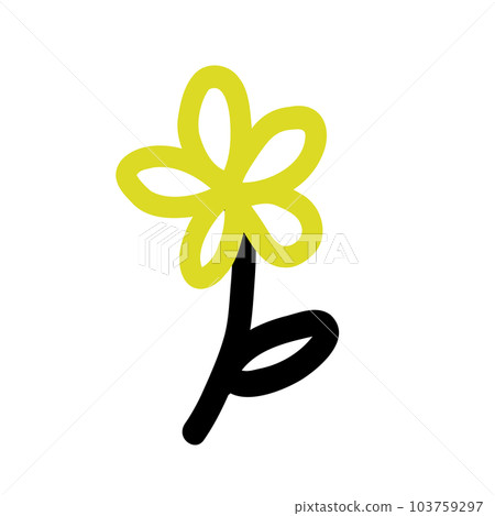 Flower icon on white background for graphic and web design. Simple vector sign. Internet concept symbol for website button or mobile app 103759297