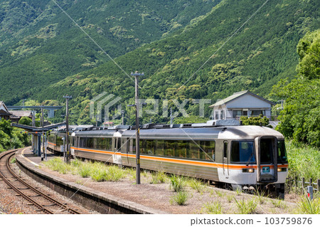 [Kisei Main Line] Limited Express Nanki No. 3 meeting at Atsika Station 103759876