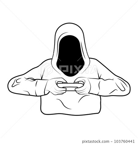 Men In Hood Sweater In Dark Room Negative Space With Console Joystick As  Glasses Gamer Legend Gamer Logo Concept Vector Stock Illustration -  Download Image Now - iStock