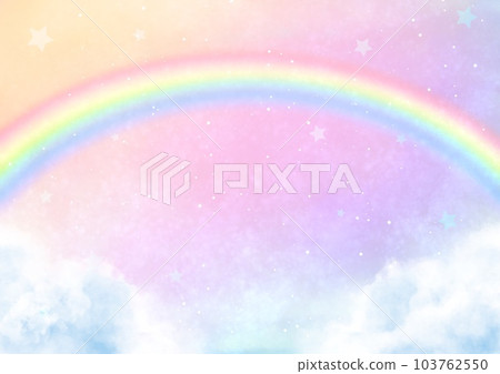 Fancy rainbow sky background material Fancy rainbow sky background material 103762550