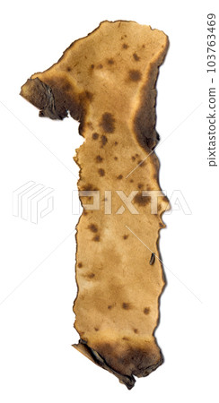 Burnt paper numbers isolated on white background Burnt paper numbers isolated on white background 103763469