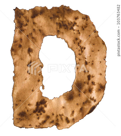 Burnt paper alphabet isolated on white background  103763482