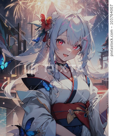 來看煙花的貓耳少女 來看煙花的貓耳少女 103764007