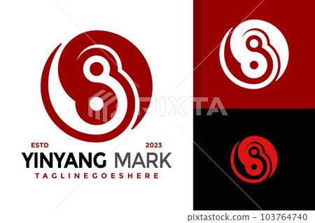Letter S yinyang balance logo vector icon illustration 103764740