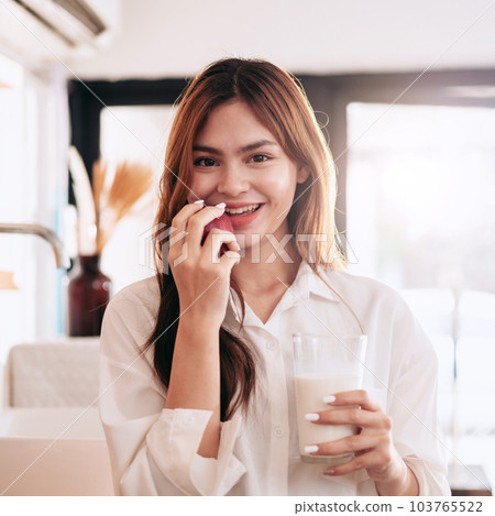 Activity at home leisure lifestyle concept, Young woman in cloth 103765522