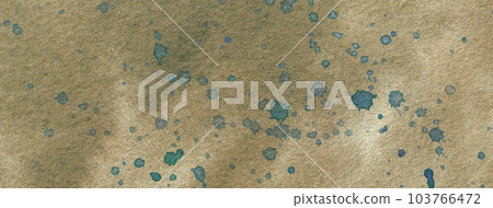 Abstract art background brown and blue colors. Watercolor painting on canvas with beige stains and gradient. 103766472