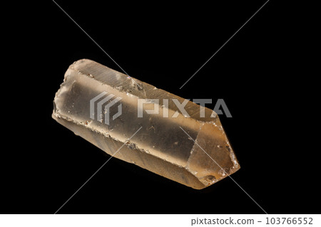 Macro mineral quartz stone on a black background 103766552