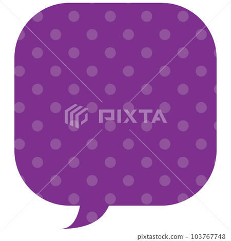 Speech bubble illustration 4 [Dot pattern (purple)] 103767748